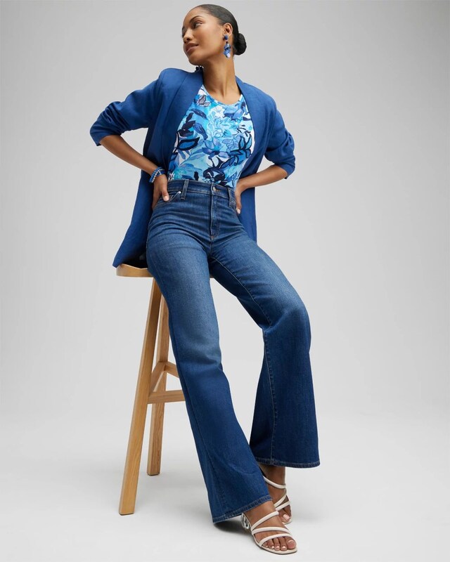 Floral Everyday Elbow Sleeve Tee - image 2